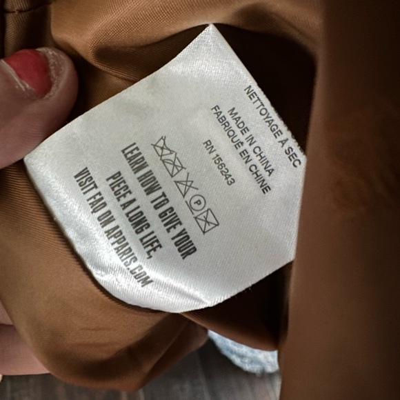 Apparis Brown Leather Puff Coat - Picture 9 of 9